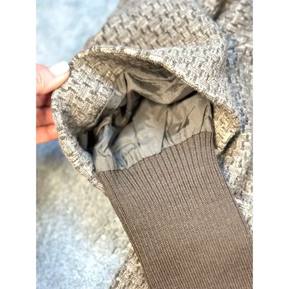 Icelandic Design 3/4 Sleeve Wool Jacket XL sweater sleeve Brown Tweed - Picture 3 of 11